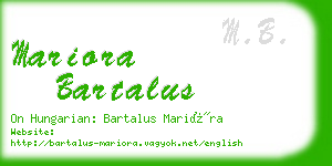 mariora bartalus business card